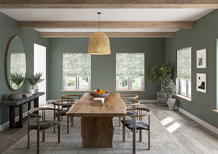 Maui, Green Ink - Twist&Fit Roman Blind - Image 8